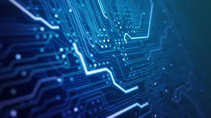 Abstract blue circuit board / technology pattern